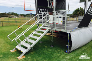 stageline-sl100-trailer-lake-wales-high-school-football-field-plywood-protection-stairs